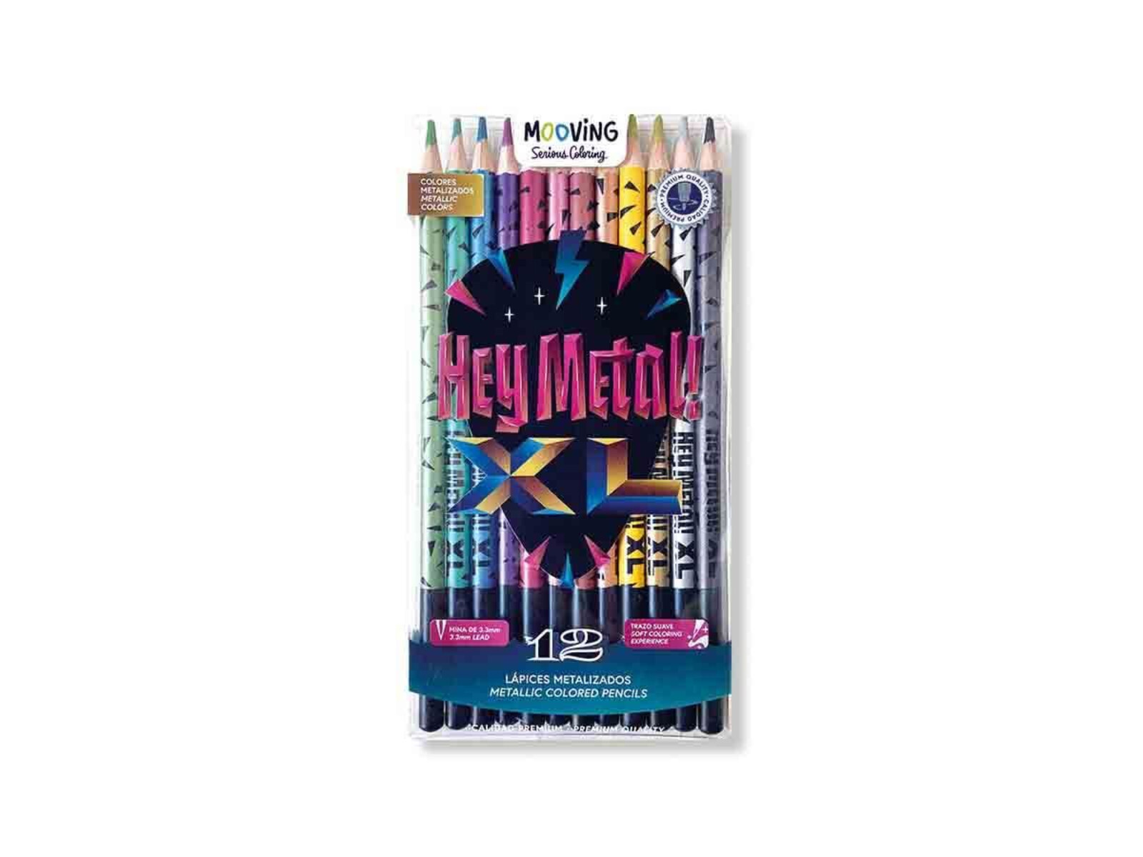 Lápices Metalizados Mooving x12 