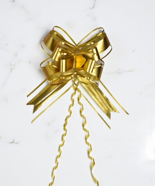 Moño magico grande 5,5 cm x 70 cm ORO