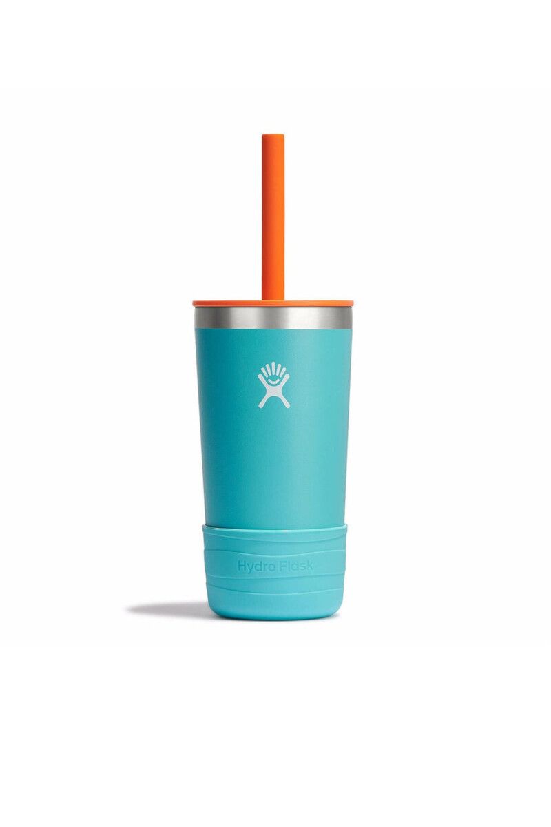 Kids 12oz Tumbler with Straw and Boot - Seaspray 