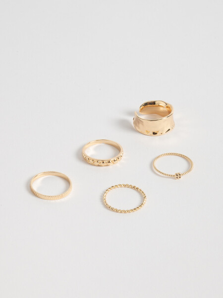 Set anillos Dorados