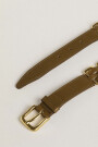 METALLIC WEAVE BELT Kaki
