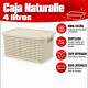 Set x3 Caja simil ratán 4 lts BEIGE