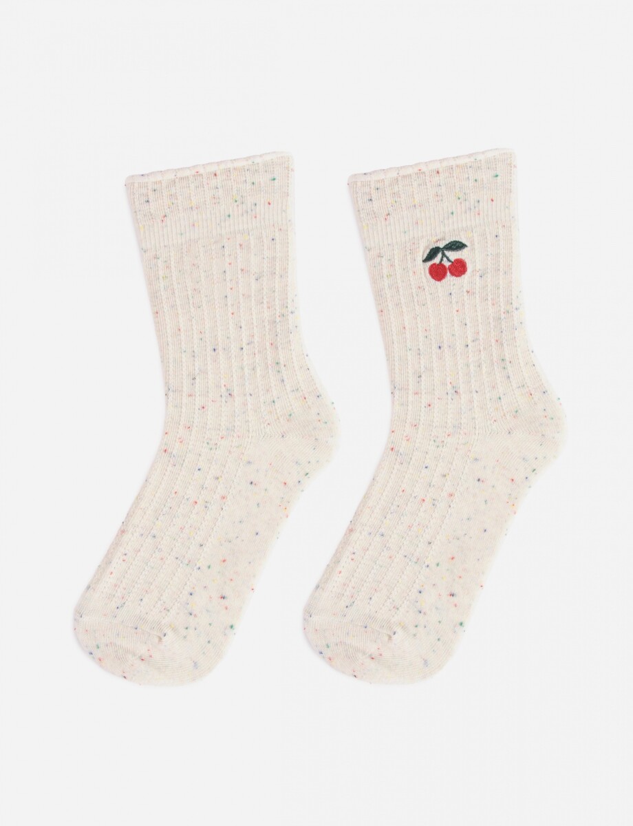 Medias cherry - blanco 