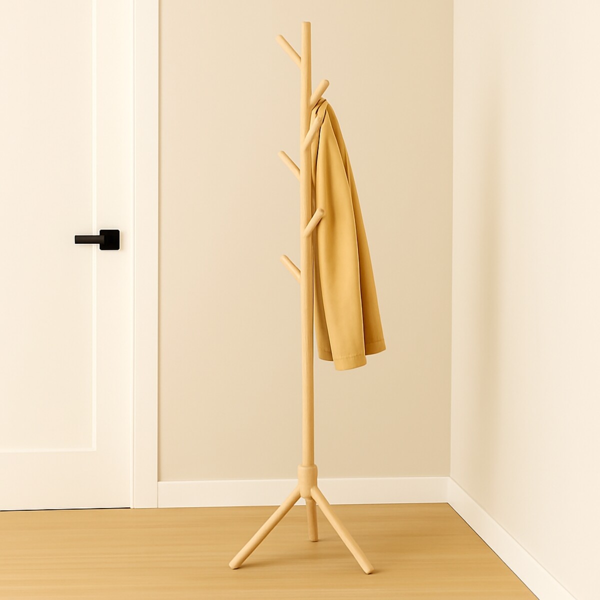 Perchero de pie 175 x 43 cm - MARRON CLARO 