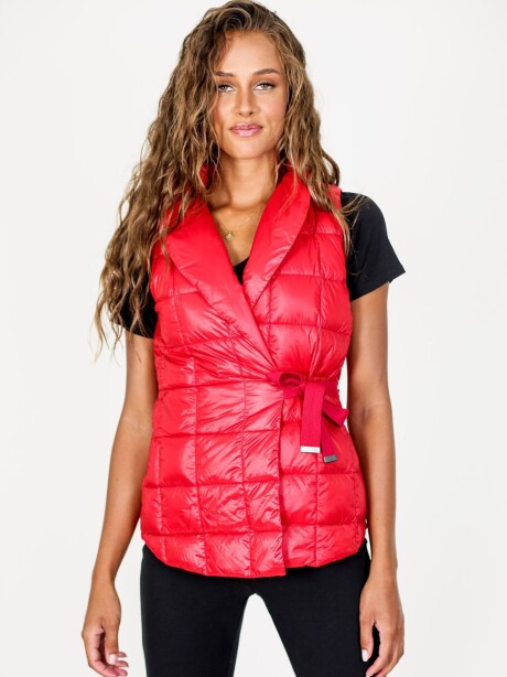 Quilted wrap vest ROJO