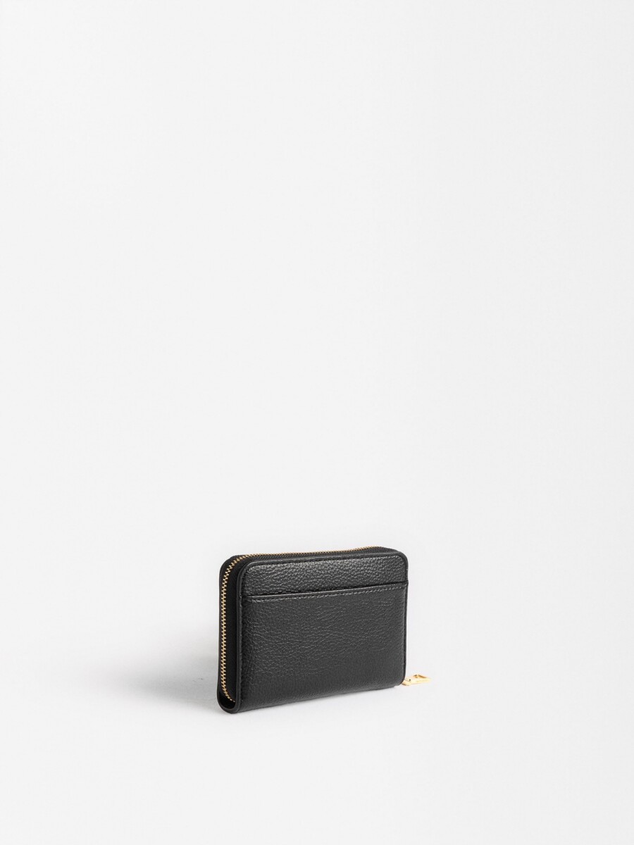 Cartera Básica Con Textura negro