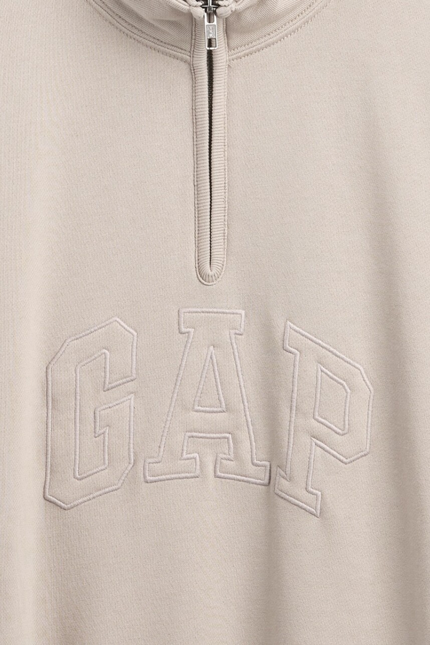 Buzo Deportivo Medio Cierre Logo Gap Hombre Quail