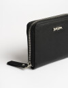 Billetera Zip Round Billetera Cuadrada Negro - Negro