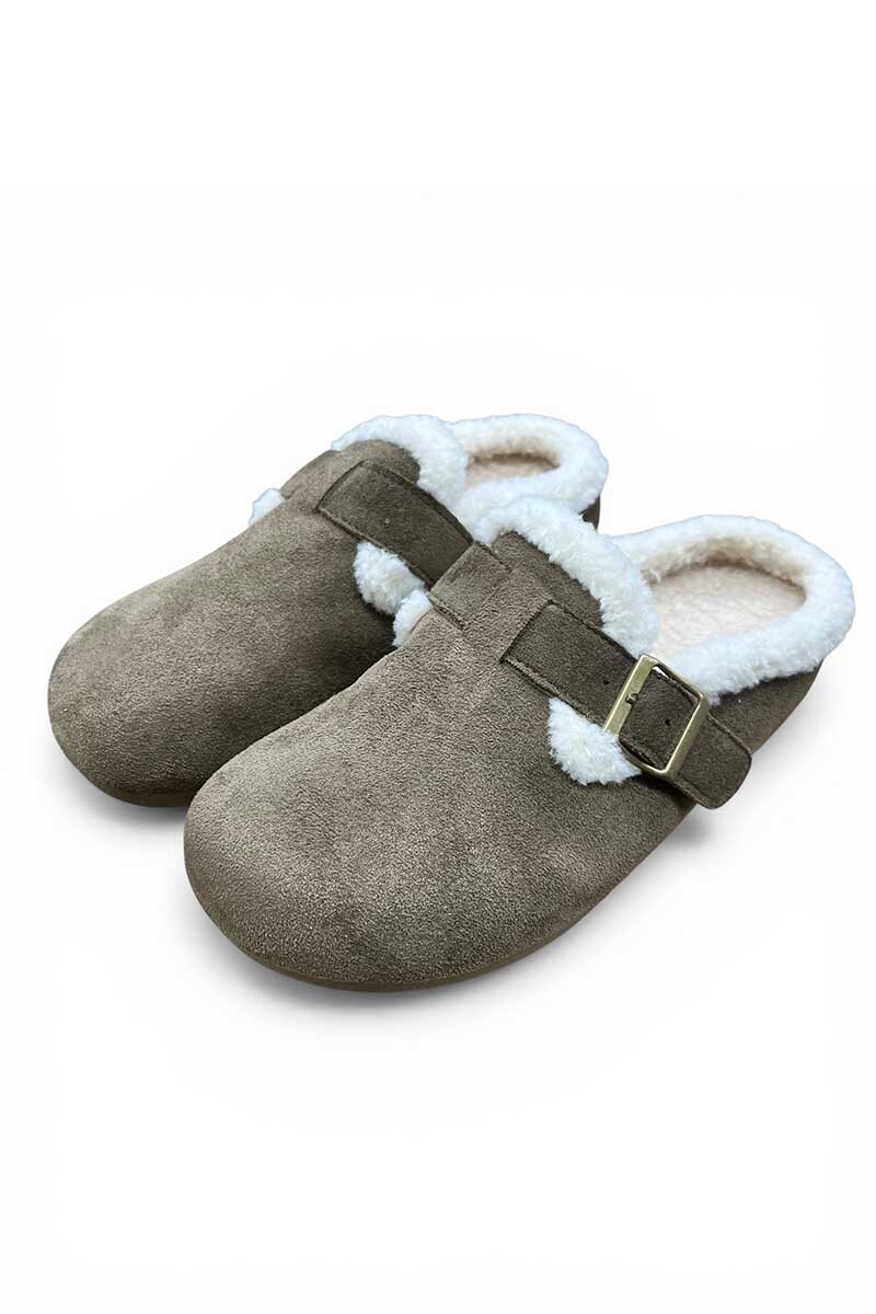 ZUECO C/CORDERITO POR FUERA 77-3 Kaki