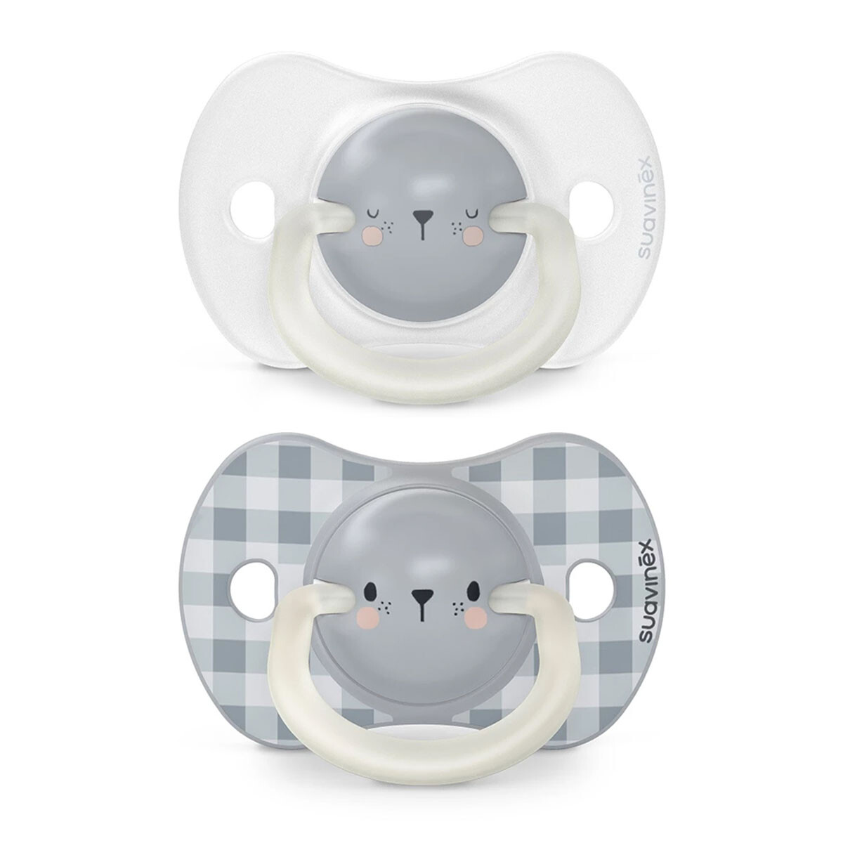 Chupete Suavinex x2 de 6-18M Fisiológico SX PRO Brilla Noche - Azul 