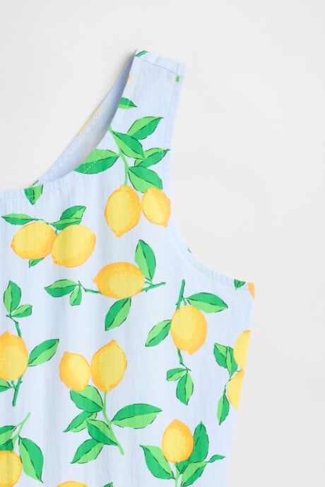 Vestido Espalda Cruzada Niña Lemon Print
