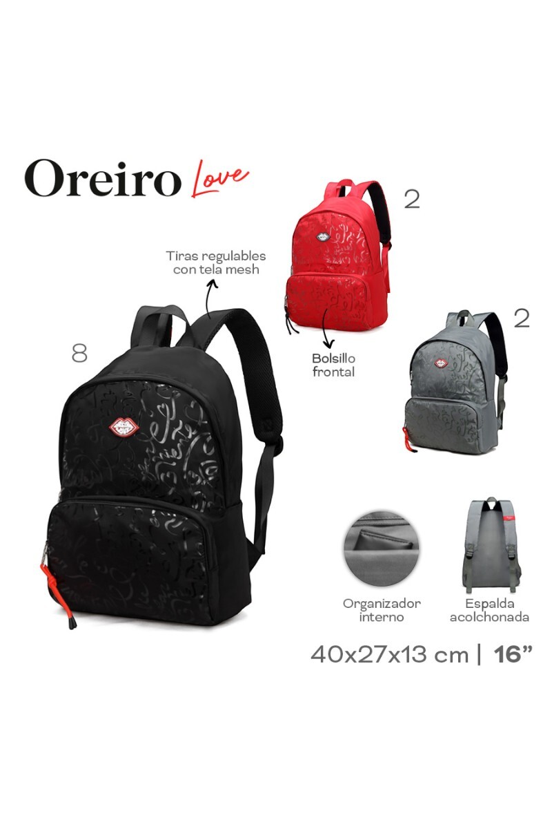 Mochila Las Oreiro Gris