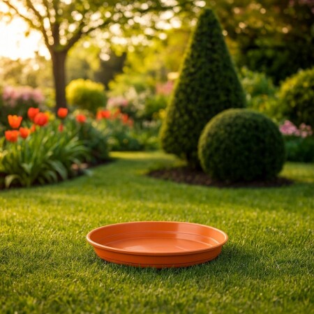 PLATO REDONDO MACETA 16CM TERRACOTA