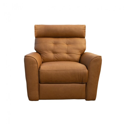 Poltrona Reclinable Eléctrica 100% cuero - Aurora Marrón