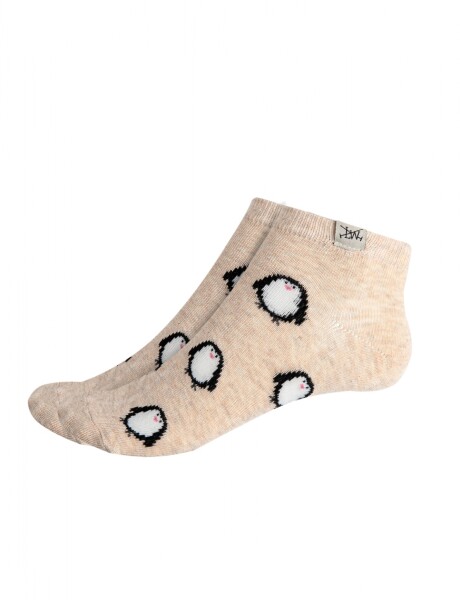 SOQUETE Pingüino Beige