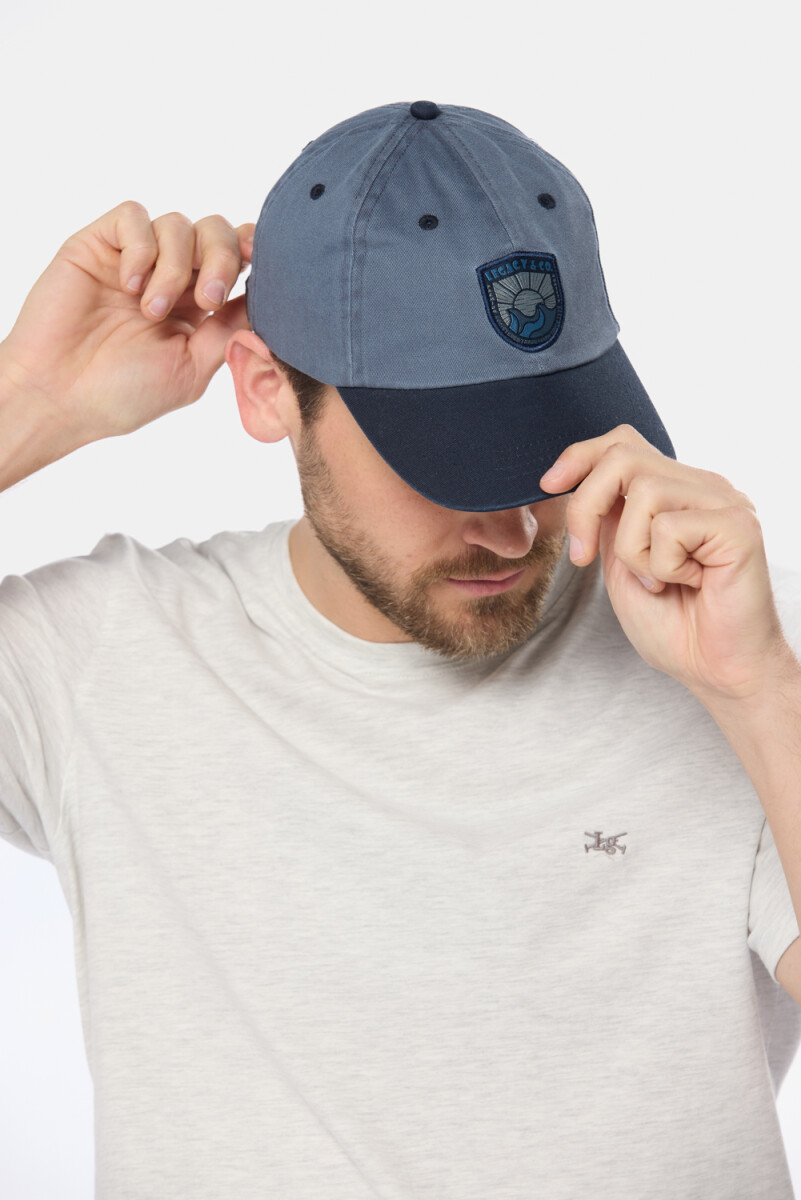 GORRO VISERA DE LONA CON PARCHE TEJIDO - Piedra 