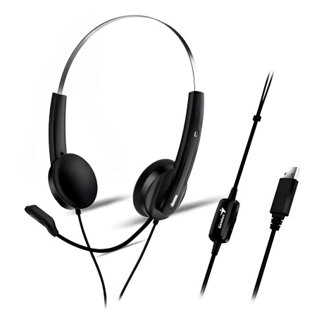 Auriculares Genius HS-220U USB con Mic y Sonido Negro Auriculares Genius HS-220U USB con Mic y Sonido Negro