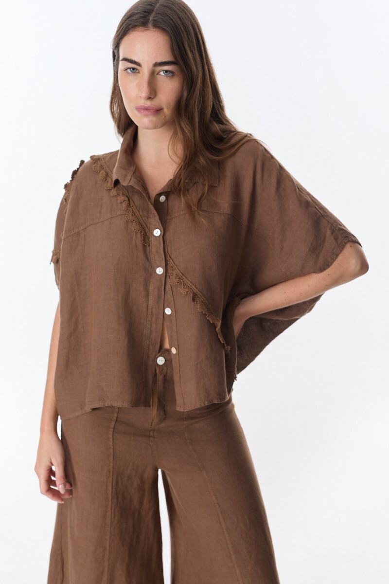 Camisa Zennon - Chocolate 