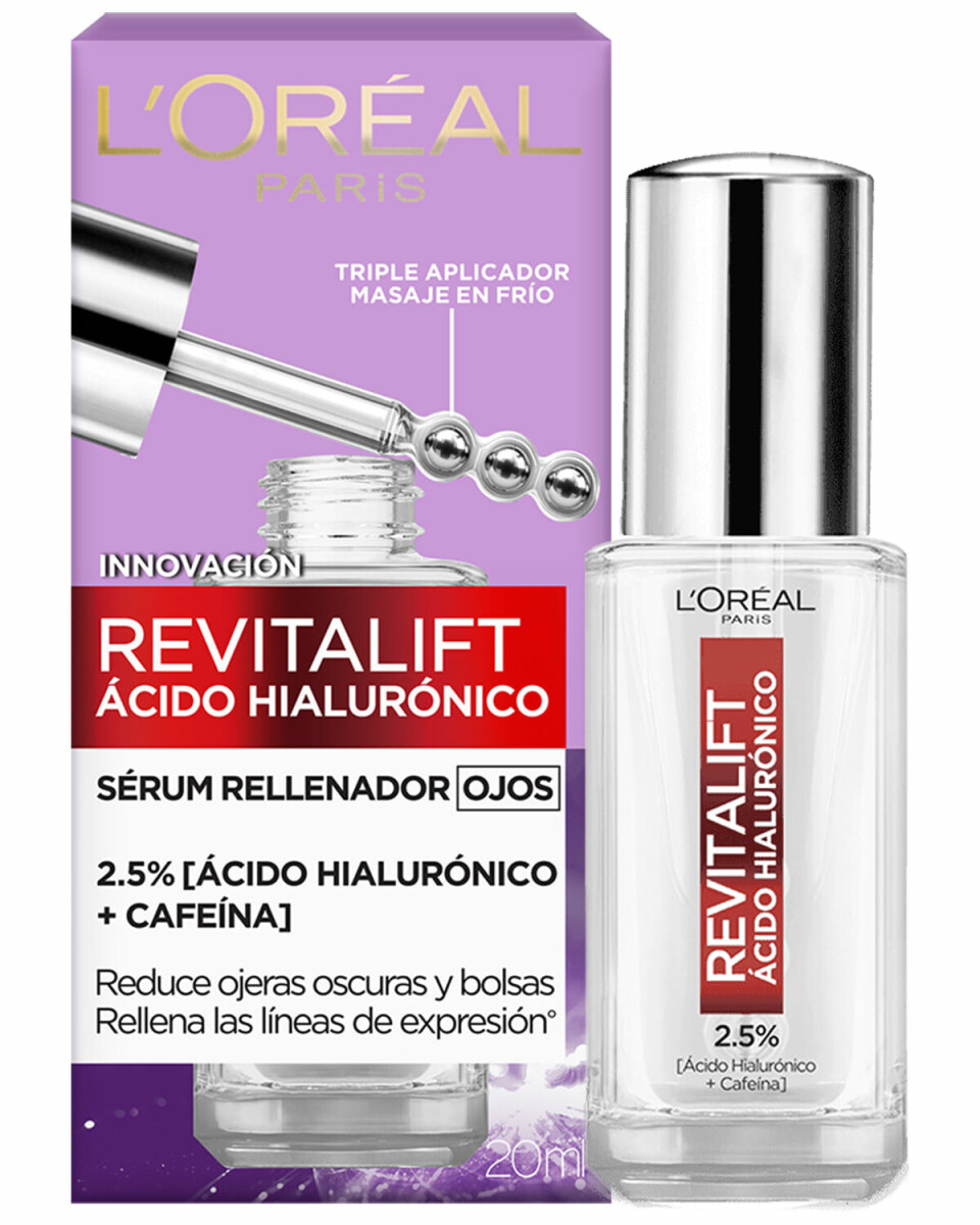 L’Oréal Revitalift Ácido Hialurónico Serum Ojos 20ml – Reducción de Arrugas y Ojeras