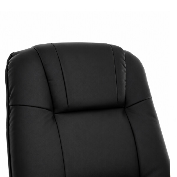 Sillón Ejecutivo Masaje Calefacción Apoyapies Cuerina NEGRO