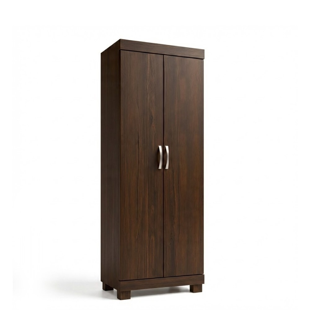 ROPERO 2 PUERTAS GUARDARROPA ARMARIO PLACARD CLOSET MULTIUSO NOGAL