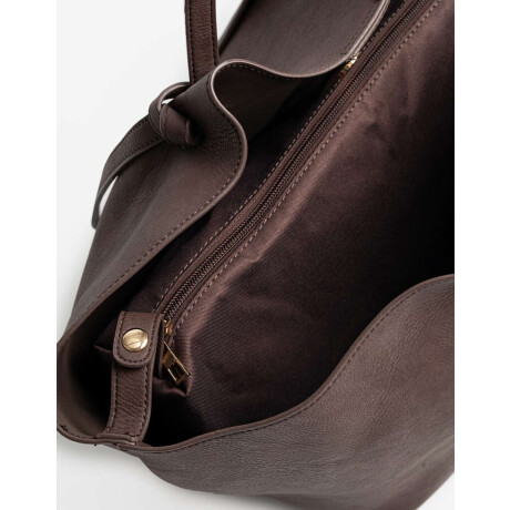 Cartera Shopper Con Bolso Marron chocolate