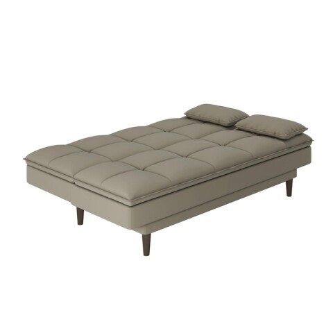 SILLON SOFACAMA LIVERPOOL con asiento reclinable en tela suede con cojines - Capuchino SILLON SOFACAMA LIVERPOOL con asiento reclinable en tela suede con cojines - Capuchino