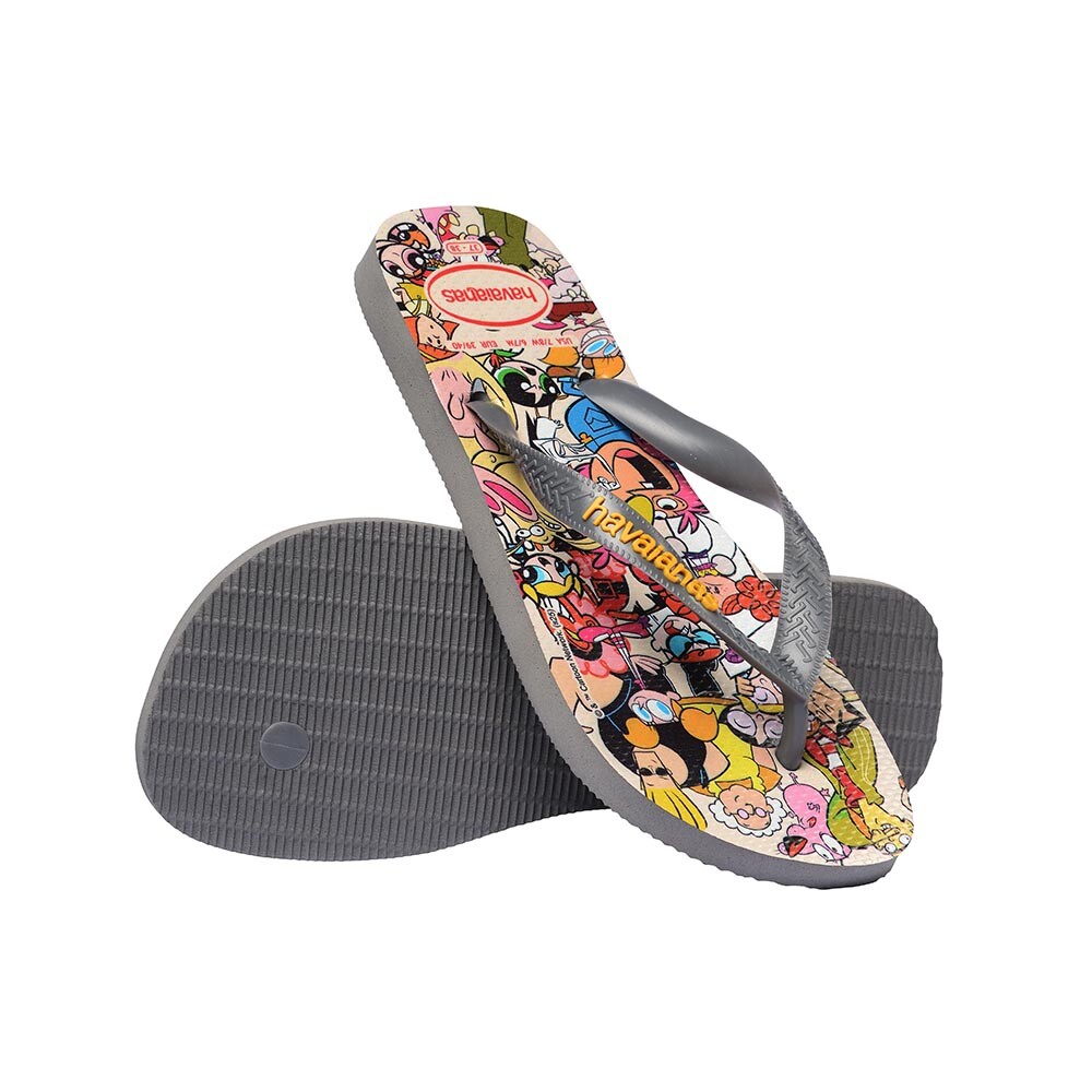 Sandalias Havaianas Top Warner Classics Hombre Acero Gris