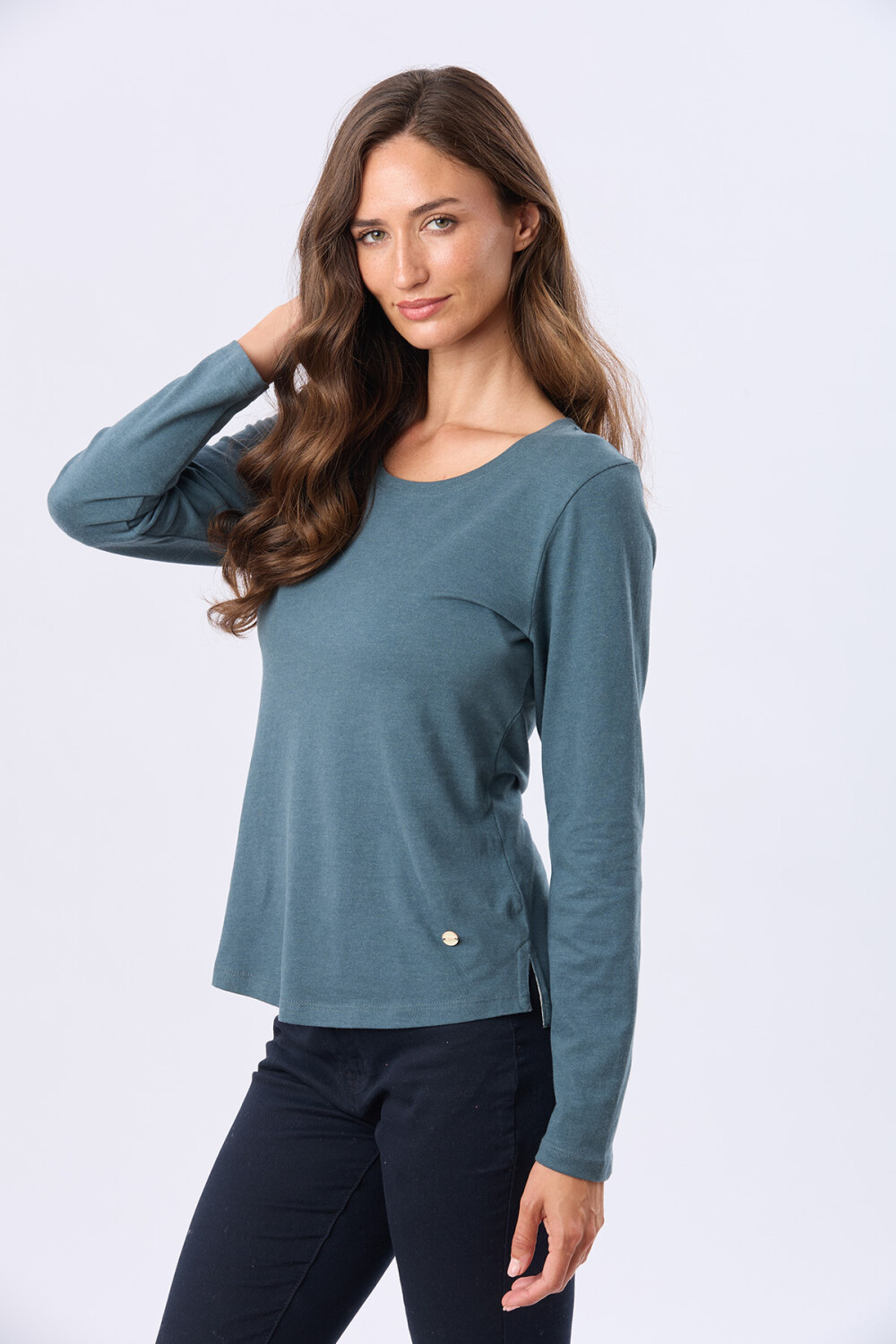 REMERA BÁSICA DE ALGODÓN Petroleo