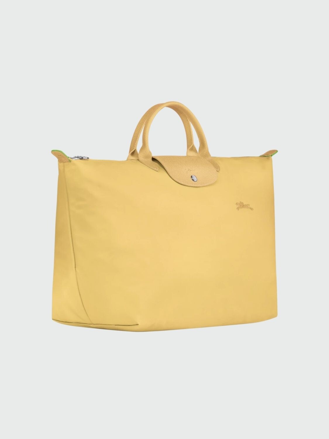 Longchamp -Bolso de viaje Longchamp plegable con cierre y asa corta, Le pliage Amarillo Pastel