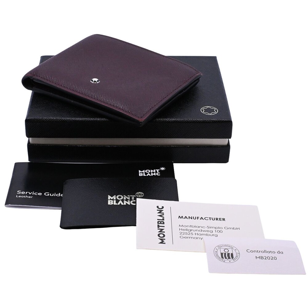 Montblanc billetera Sartorial 130825 usada color bordeaux con estuche Montblanc billetera Sartorial 130825 usada color bordeaux con estuche