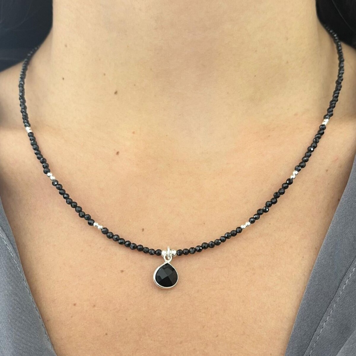 Collar Forest Onix - Plata 925 