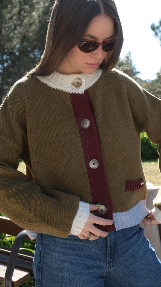 Cardigan Terro Pick - Mix Verde 