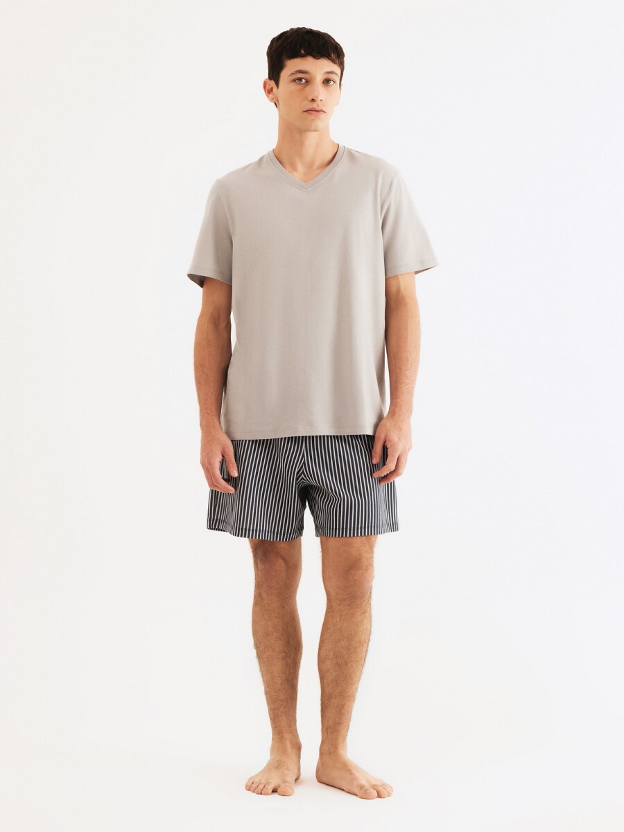 PIJAMA MASCULINO ESTAMPADO - GRIS 