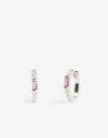 Aros Argollas Cubic zirconia Argollas Bañadas En Plata - Plateado