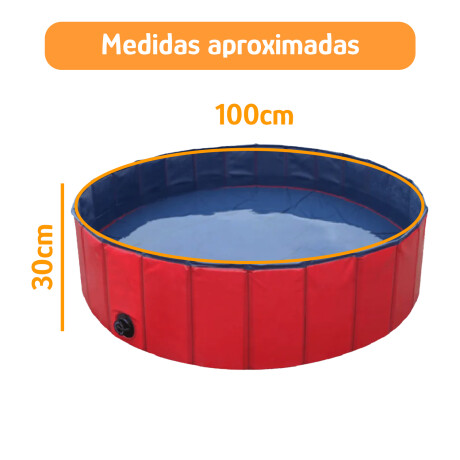 Piscina Plegable Multiuso 100x30cm PVC Antideslizante Bordó