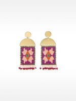 Pendientes Largos Étnicos multicolor
