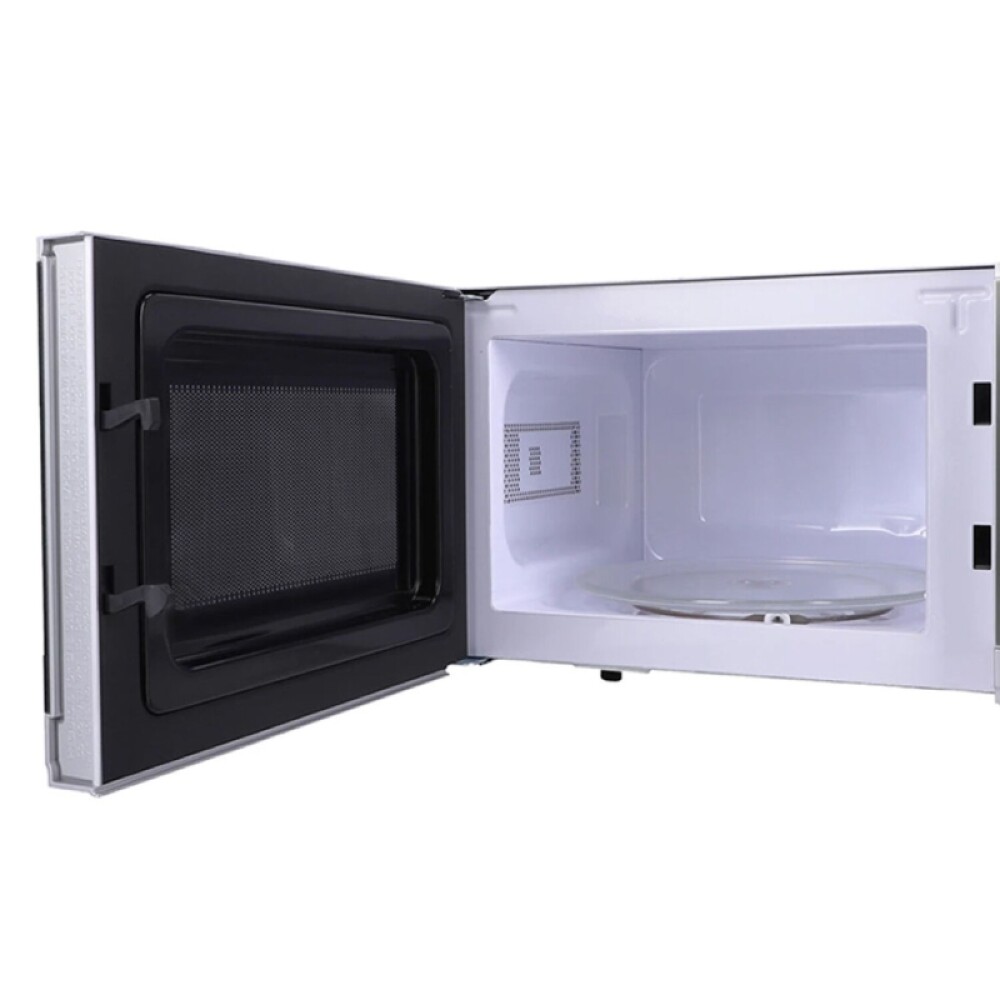 MICROONDAS 25 LTS. DIGITAL - GRILL - SILVER 900W – 6 NIVELES - FRENTE INOX. negro