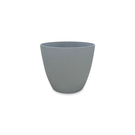 MACETA REDONDA VERCELLI 22CM GRIS GRIS