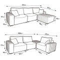 SOFA ESQUINERO VERSATILLE - BOUCLE BEIGE SOFA ESQUINERO VERSATILLE - BOUCLE BEIGE