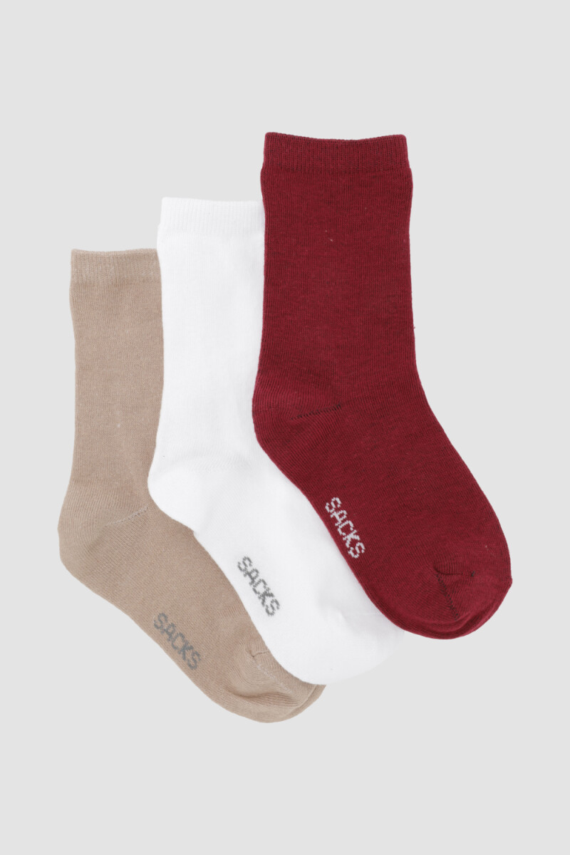 Pack x3 crew lisas niños jk Variante 34