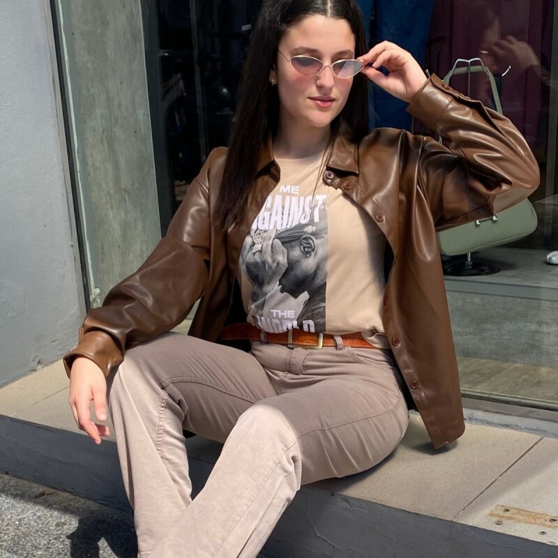 Camisa Cuerina Wanna Brown