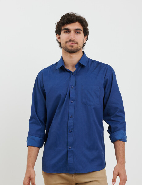 012577 CAMISA HARRINGTON LABEL Azul Oscuro