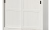 Ropero 2 puertas corredizas 2 cajones - Madera maciza Blanco