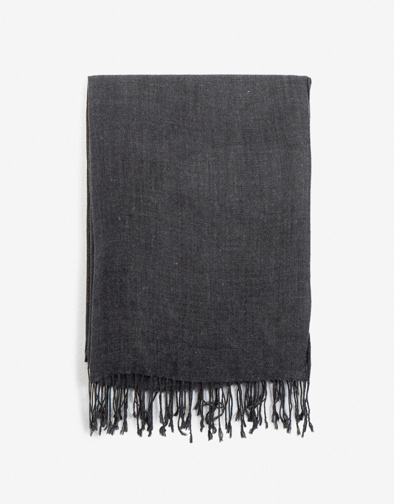 Bufandas Special Price Bufanda Con Flecos - Negro