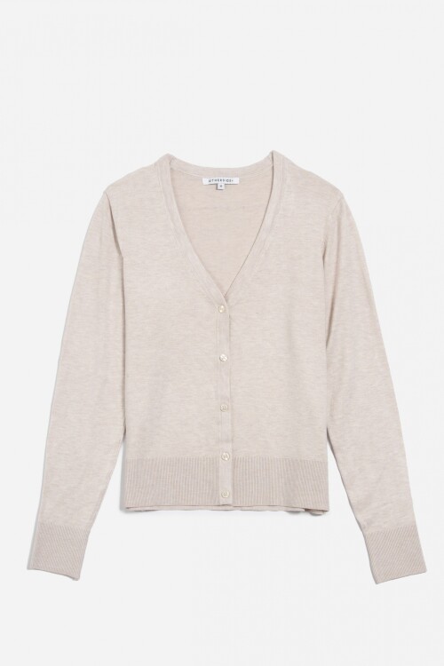 Cardigan escote en V CRUDO