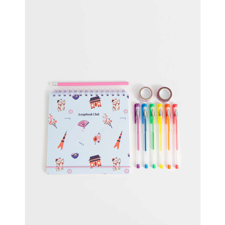 Set De Librería Scrapbook ''Tokyo'' Combinacion Multicolor
