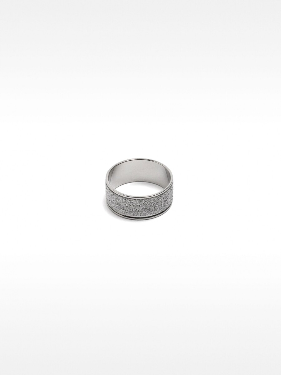 Anillo Con Brillantes plateado