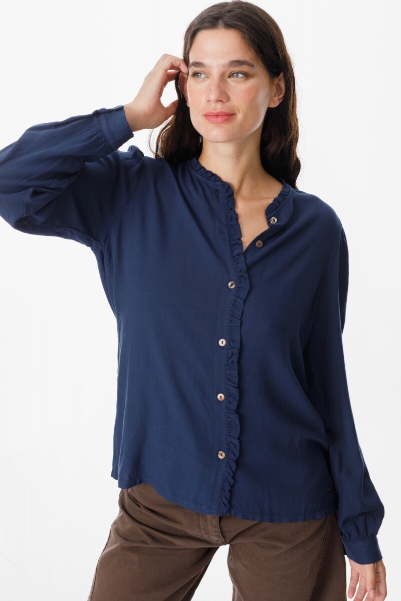 Camisa Soft Azul Marino