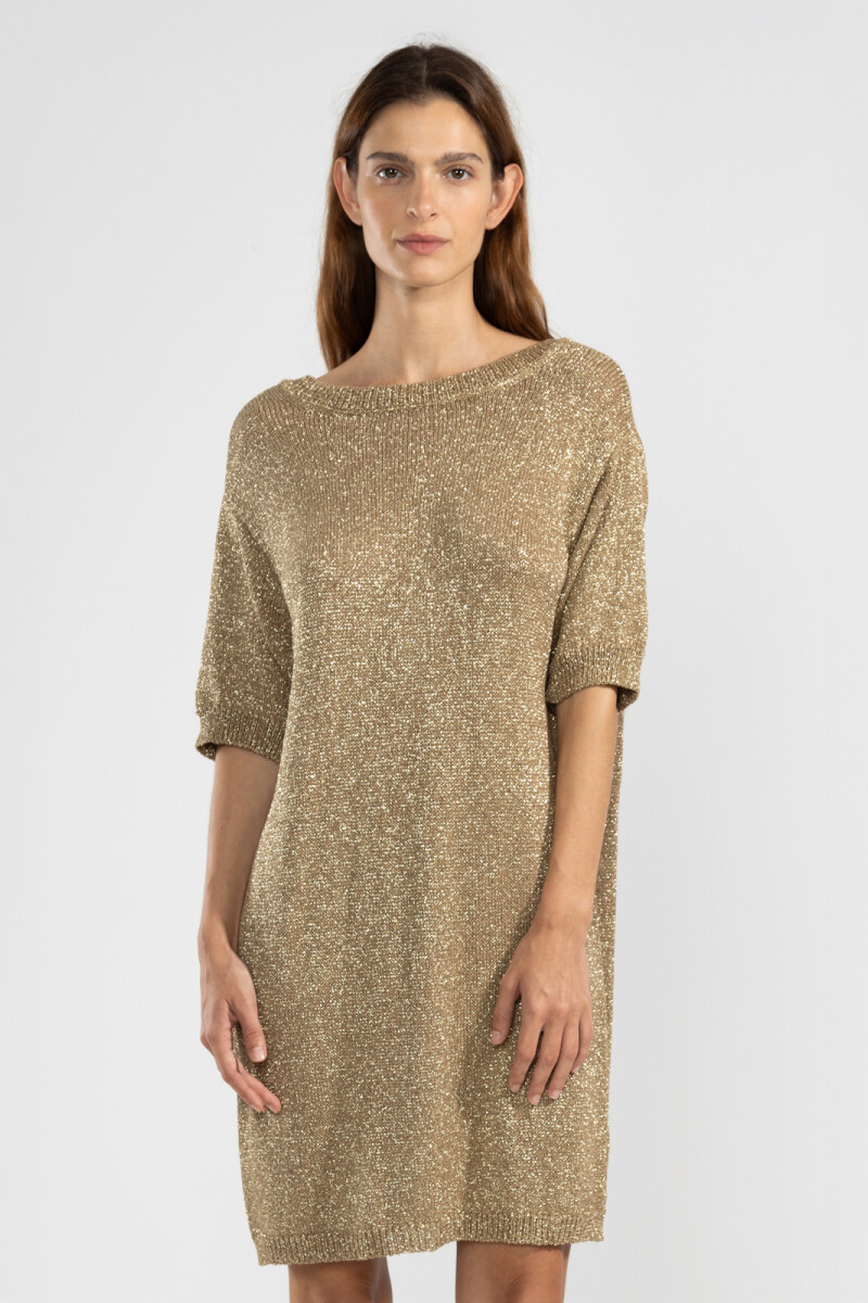 LARA KNIT DRESS Gold